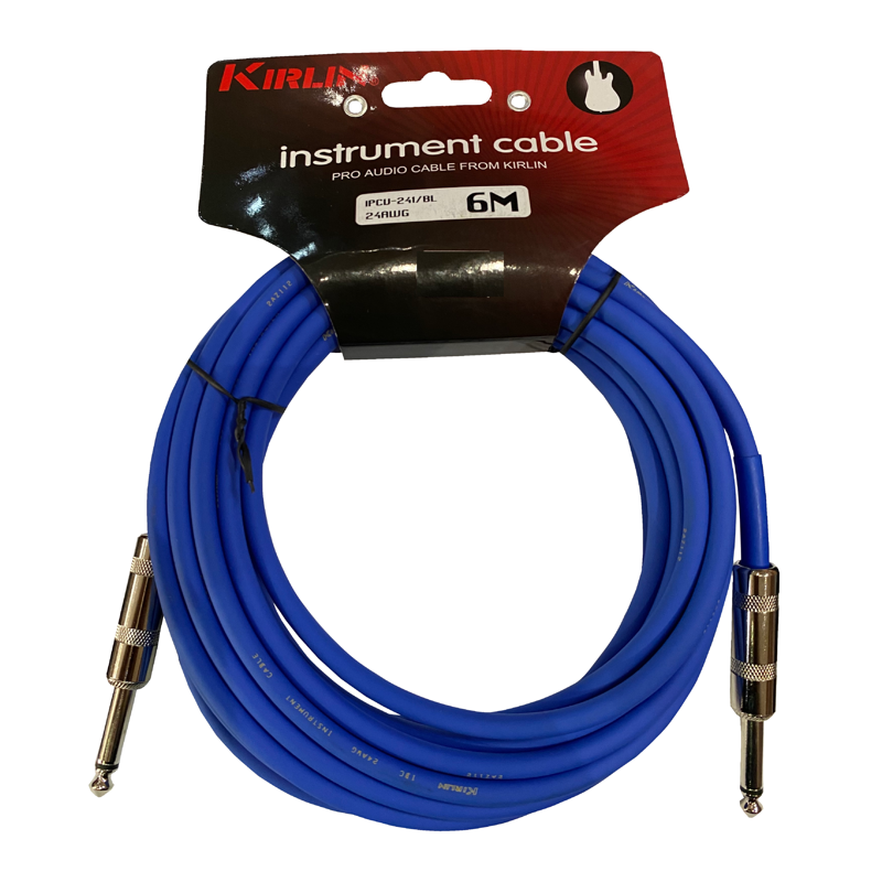 Picture of Kirlin IPCU-241/BL | 6M Jack - Jack Instrument Cable Blue