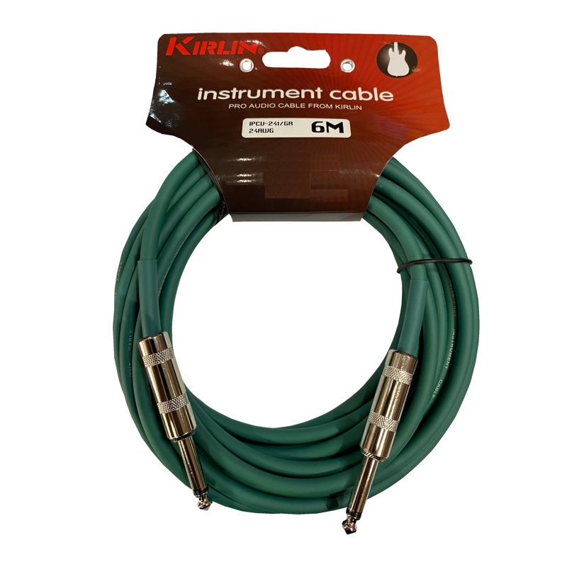 Picture of Kirlin IPCU-241/GR | 6M Jack - Jack Instrument Cable Green