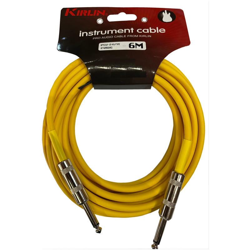 Picture of Kirlin IPCU-241/YE | 6M Jack - Jack Instrument Cable Yellow