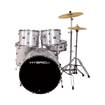 Hybrid HD5 | 5 Piece Drum Kit with Paste Cymbals and Mesh Heads (Lazer Silver)