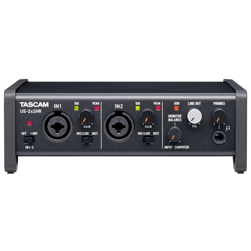 Tascam US-2x2HR Audio Interface Front