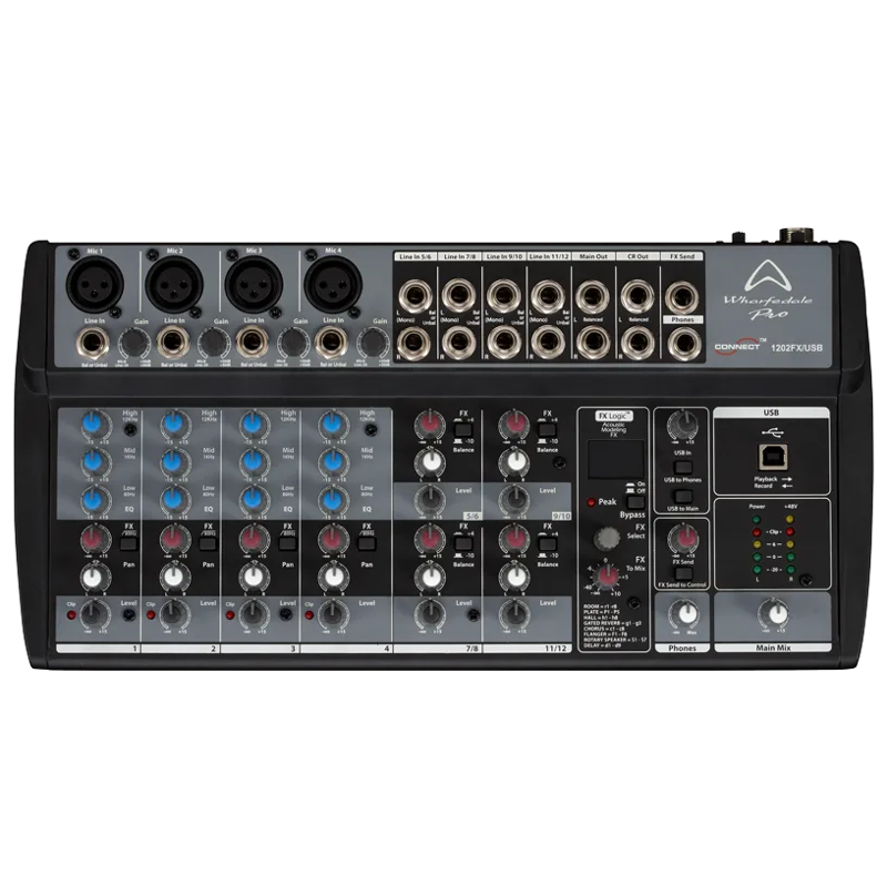 Wharfedale Connect 1202USB FX | 12-Channel Compact Mixer