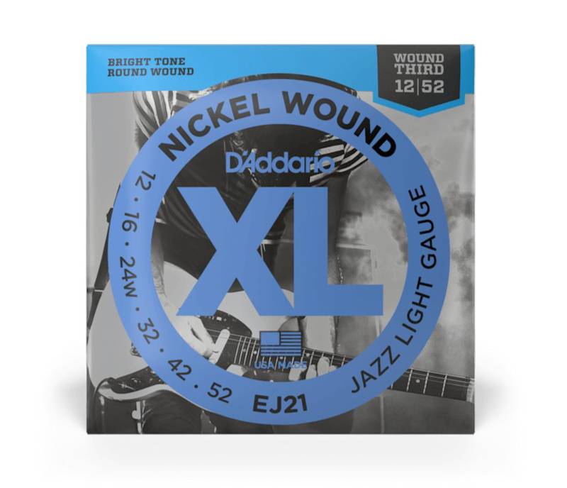 D'addario EJ21 | 12-52 Jazz Light Electric Guitar Strings