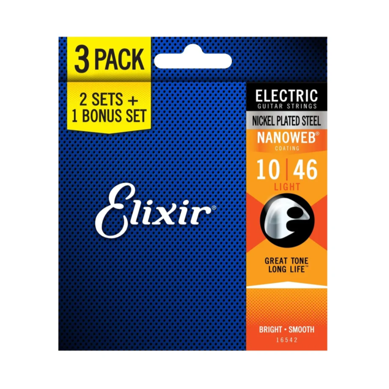 Elixir 16542 | 10-46 Electric Guitar Strings (3-Pack)