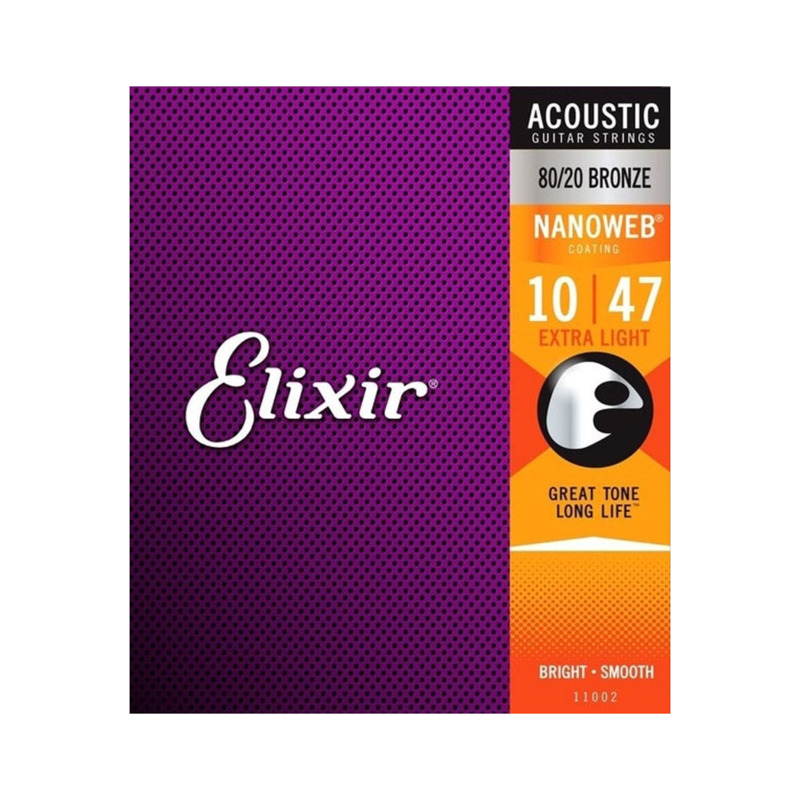 Elixir 11002 | 10-47 80/20 Bronze Acoustic Guitar Strings