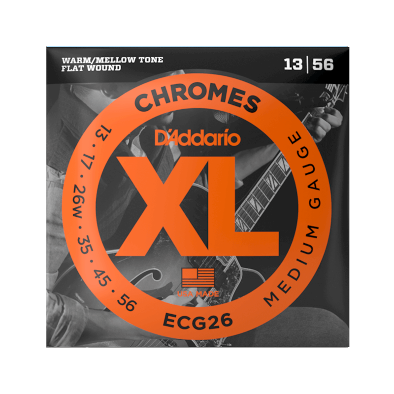 D'addario ECG26 | 13-56 Chromes Flatwound Strings