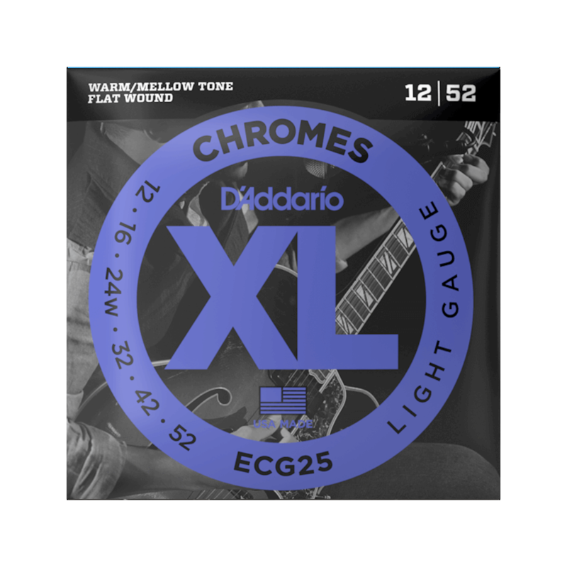 D'addario ECG25 | 12-52 Chromes Flatwound Strings