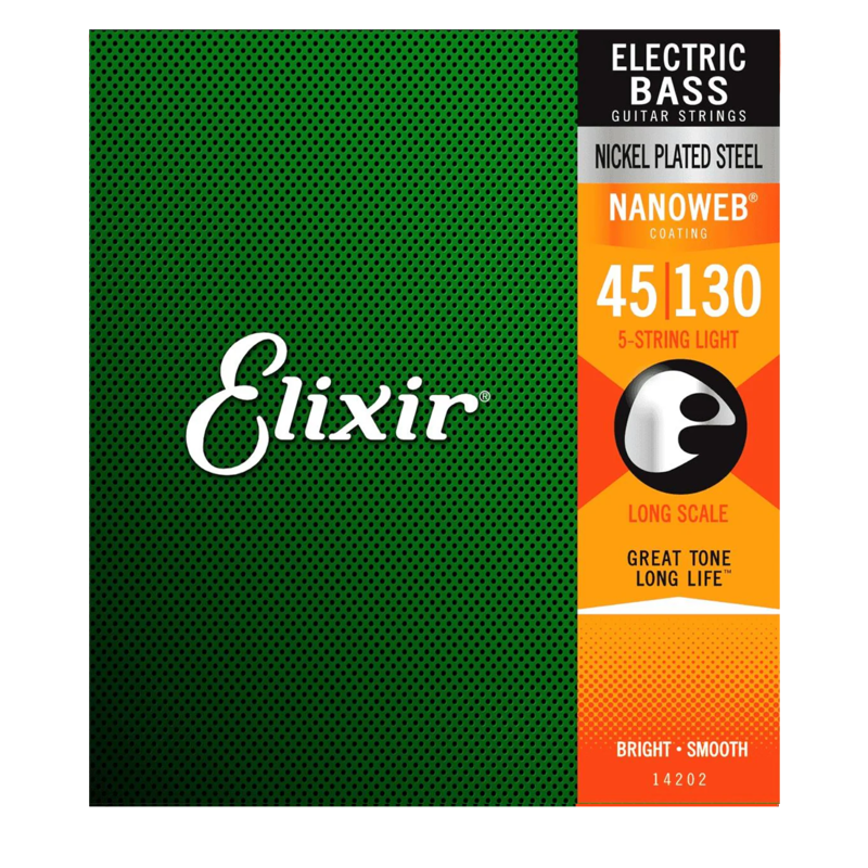 Elixir 14202 | 5 String 45-130 Light Med Bass Strings