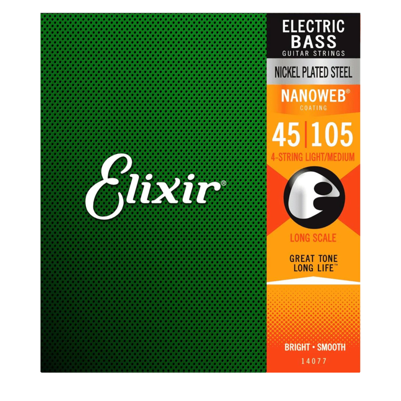 Elixir 14077 | 4 String 45-105 Light Med Bass Strings