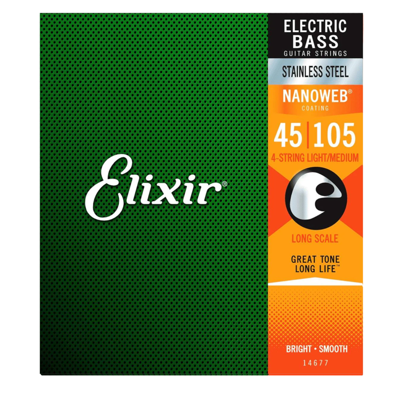 Elixir 14677 | 4 String 45-105 Light Med Bass Strings