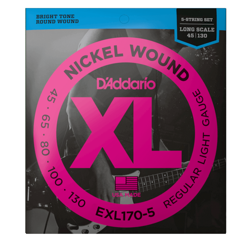 D'addario EXL170-5 | 45-130 Reg Light 4 String Bass Strings