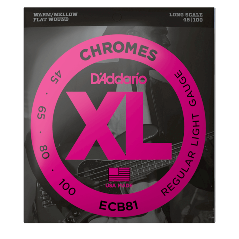 D'addario ECB81| 45-100 Reg Light Flatwound 4 String Bass Strings