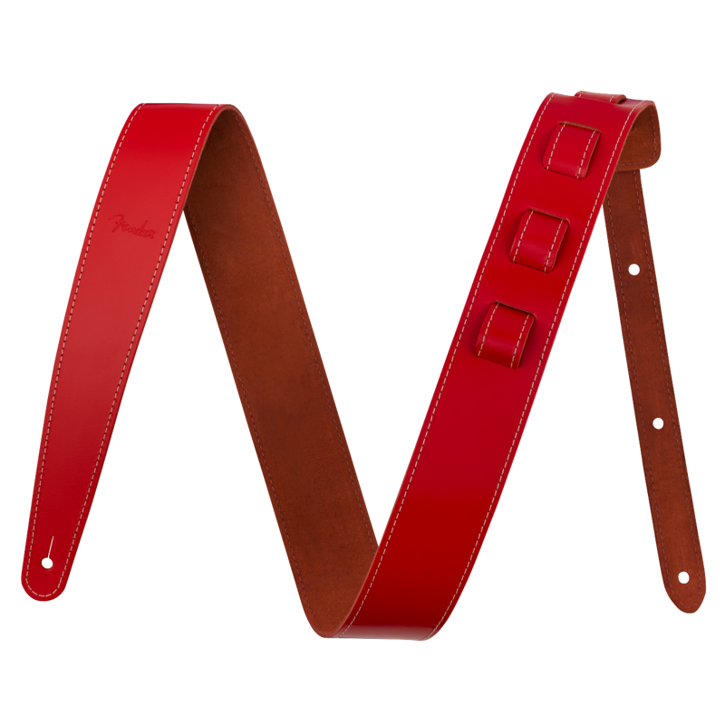 Fender 0990642109 | Essentials Leather Strap (Red)