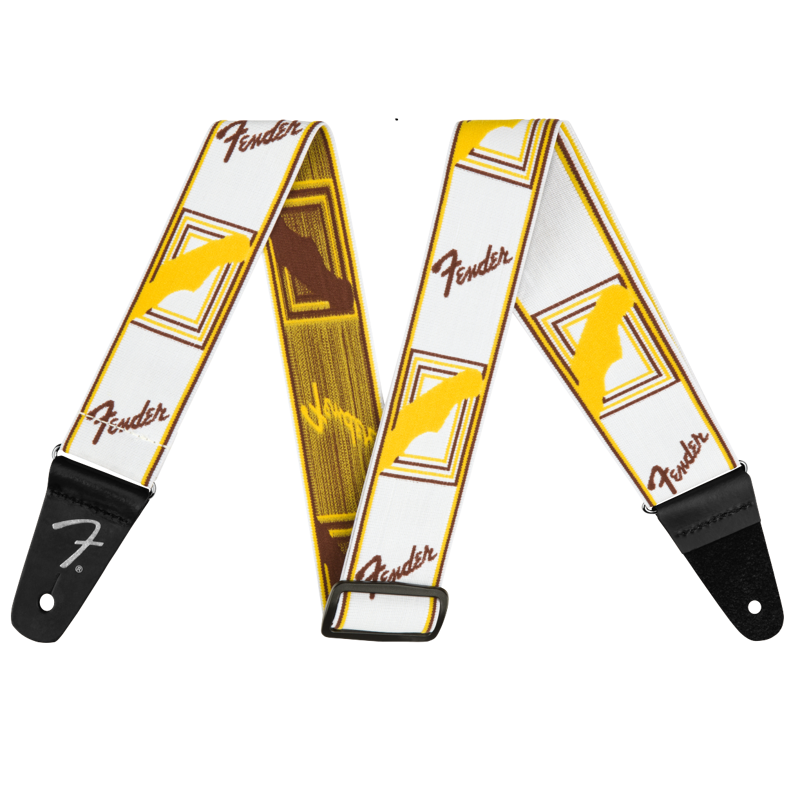 Fender 0990686005 | Monogram Strap (White/Brown/Yellow)