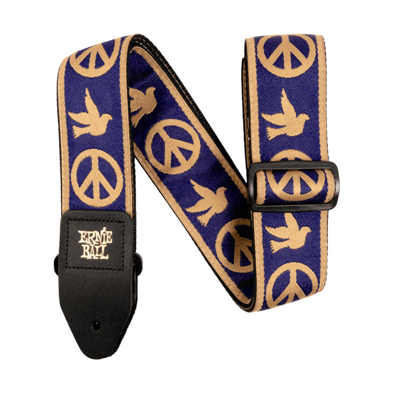 Ernie Ball 4699 | Classic Jacquard Guitar Strap (Navy Blue & Beige)