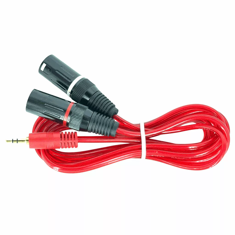 Cyberdyne CZK1390 | 3.5mm Stereo Male - 2 x Male XLR Cable (1.8M)
