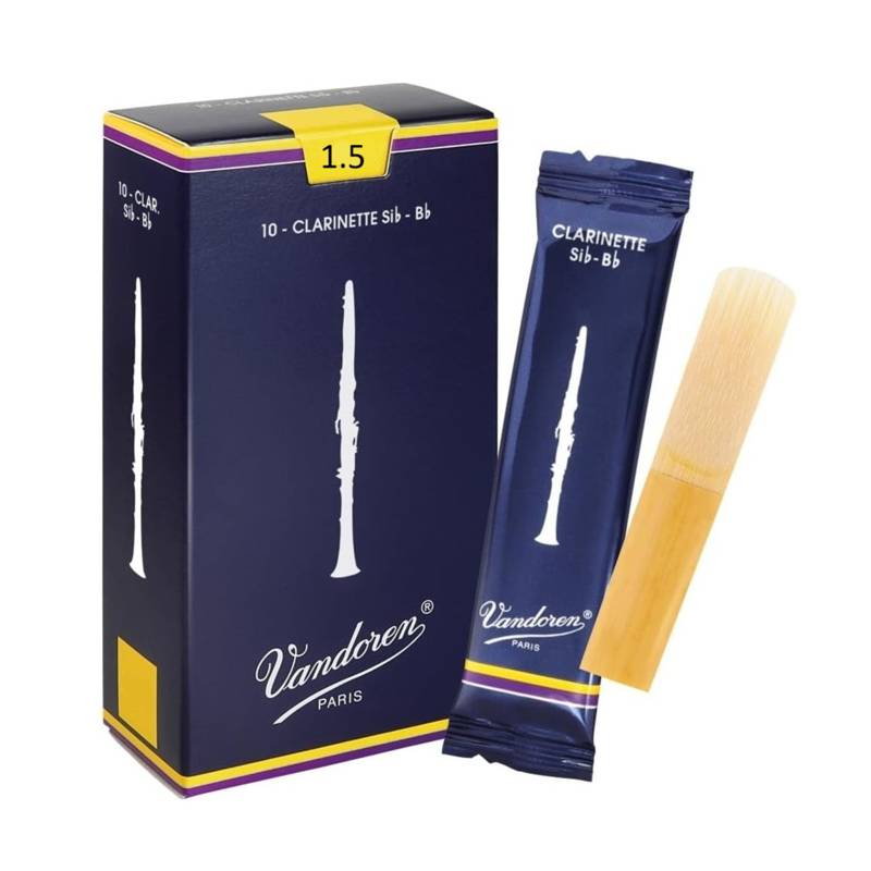 Vandoren B-Flat Reeds | Clarinet 1.5 Box of 10