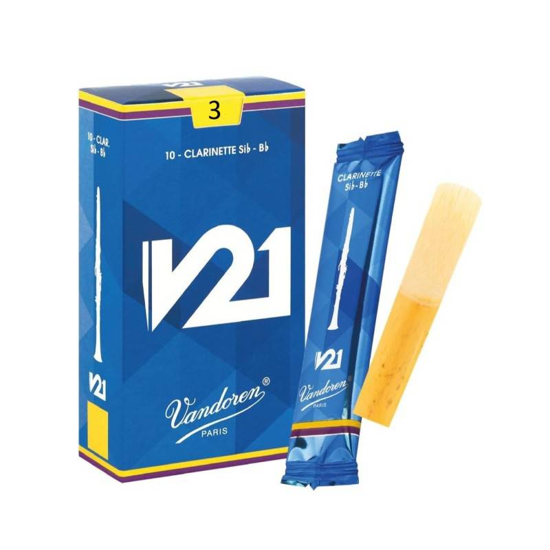 Vandoren V21 B-Flat Reeds | Clarinet 3 (Single Reeds)