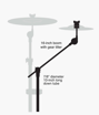 Gibraltar SC-4425B-1 | 16" Cymbal Boom Arm