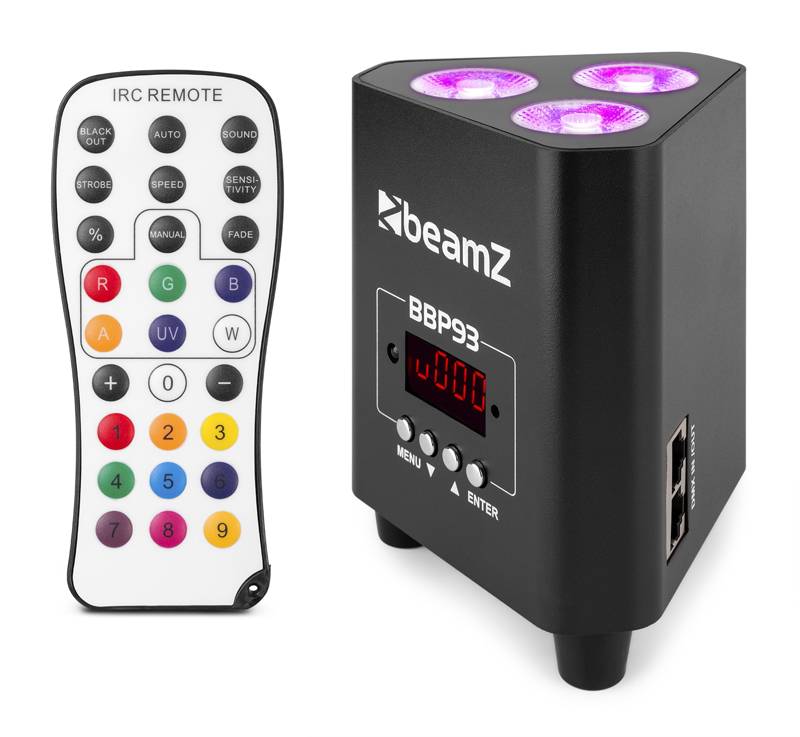 Beamz 150.585 Battery Uplight | Par 3x 10W