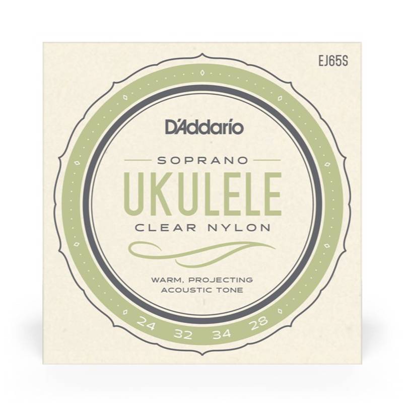 D'addario EJ65S | Soprano Clear Nylon Ukulele Strings