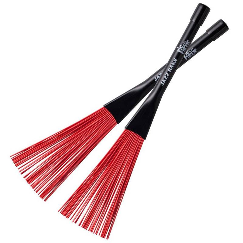 Vic Firth VFBJR | Jazz Rake Brushes (Red)