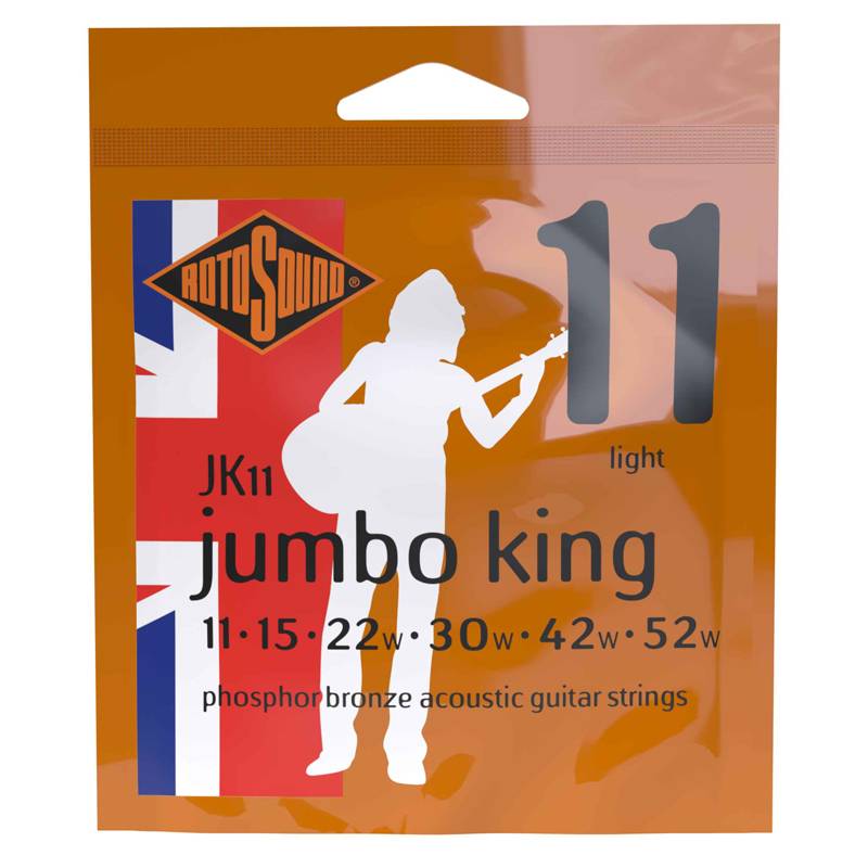 Rotosound JK11 Jumbo King | P/Bronze Acoustic Guitar Strings 10-50