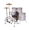 Hybrid HD5 | 5 Piece Drum Kit with Paste Cymbals and Mesh Heads (Lazer Silver)