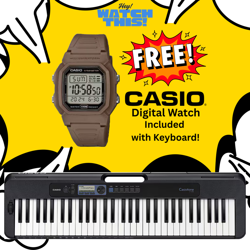 Picture of Casio CT-S300 | Portable Keyboard (Includes Casio W-800H-5AV Digital Watch)