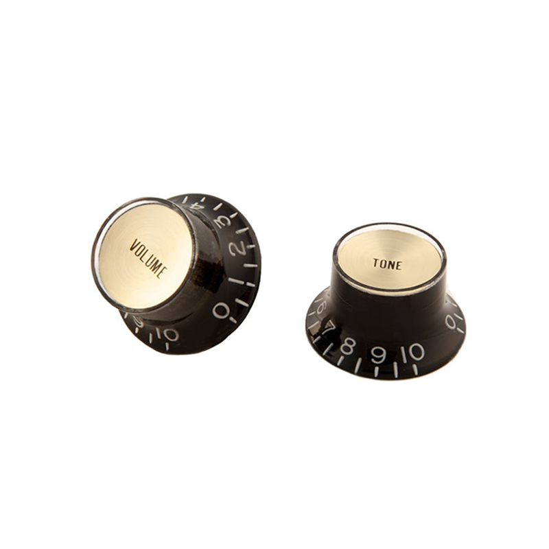 Gibson PRMK-020 | Black Top Hat Knobs with Inserts (4 Pack)
