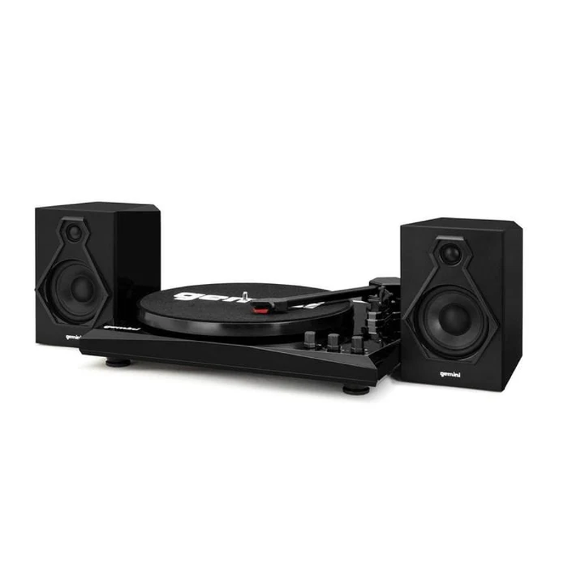 Gemini TT-900 | Bluetooth Turntable System with Speakers (Black/Black)
