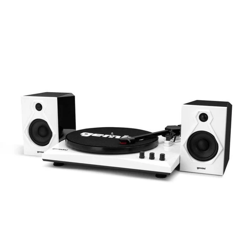 Gemini TT-900 | Bluetooth Turntable System with Speakers (Black/White)