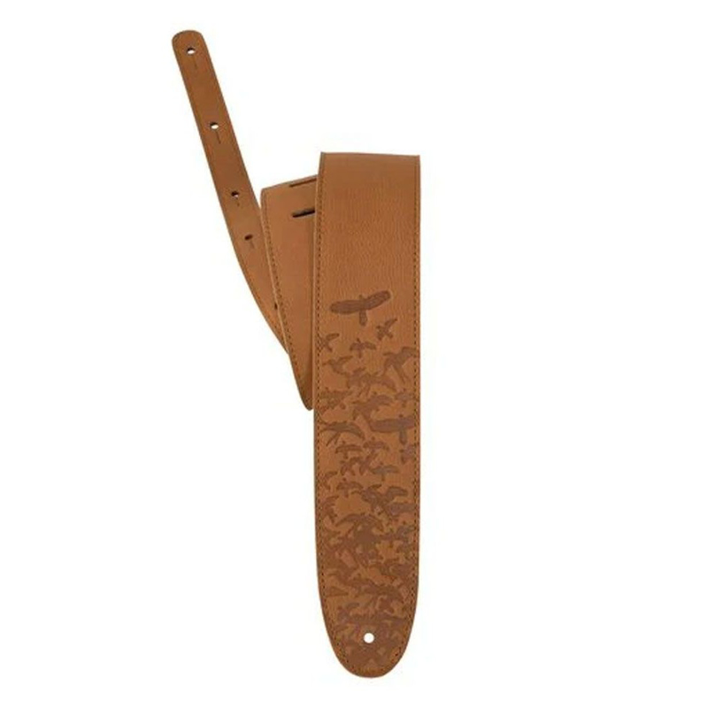 PRS | Bird Swarm Leather Guitar Strap (Tan)
