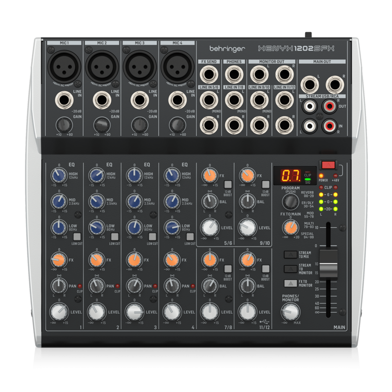 Behringer XENYX1202SFX | 12 Channel Mixing Console  With Effects