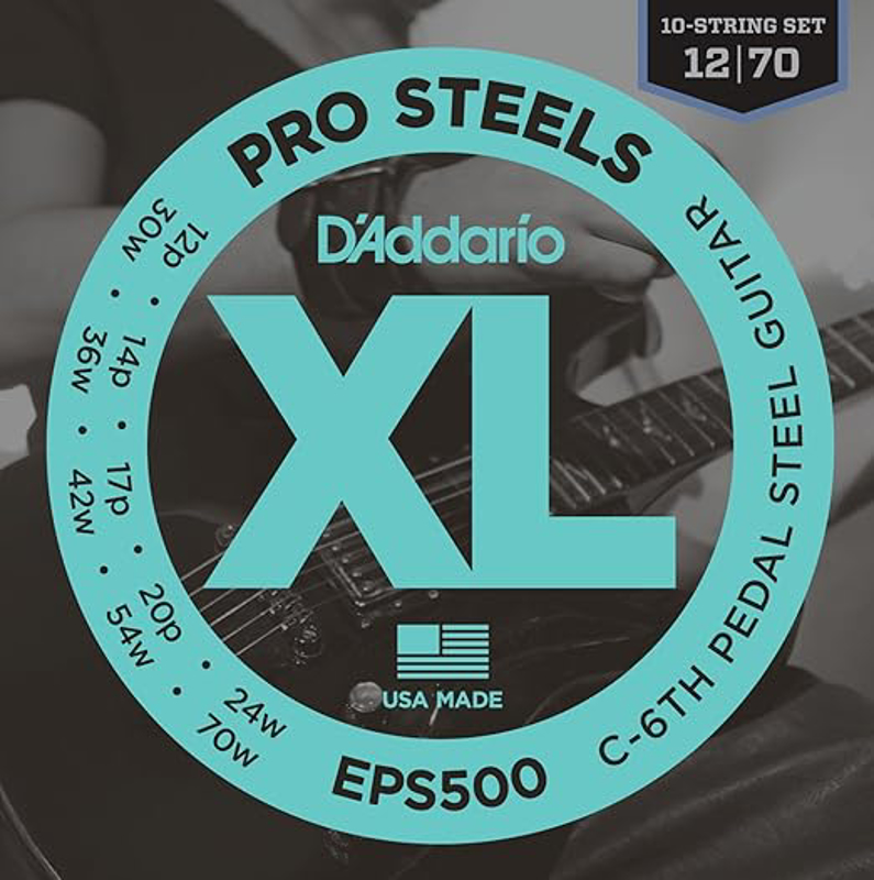 D'addario EPS500 | 12-70 Lap Steel String Set (10-String Set)