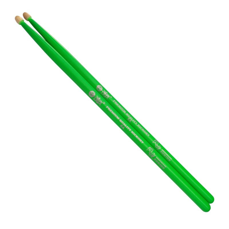 Hanflag HFFL5AGR | 5A Fluorescent Series Drum Sticks (Green)