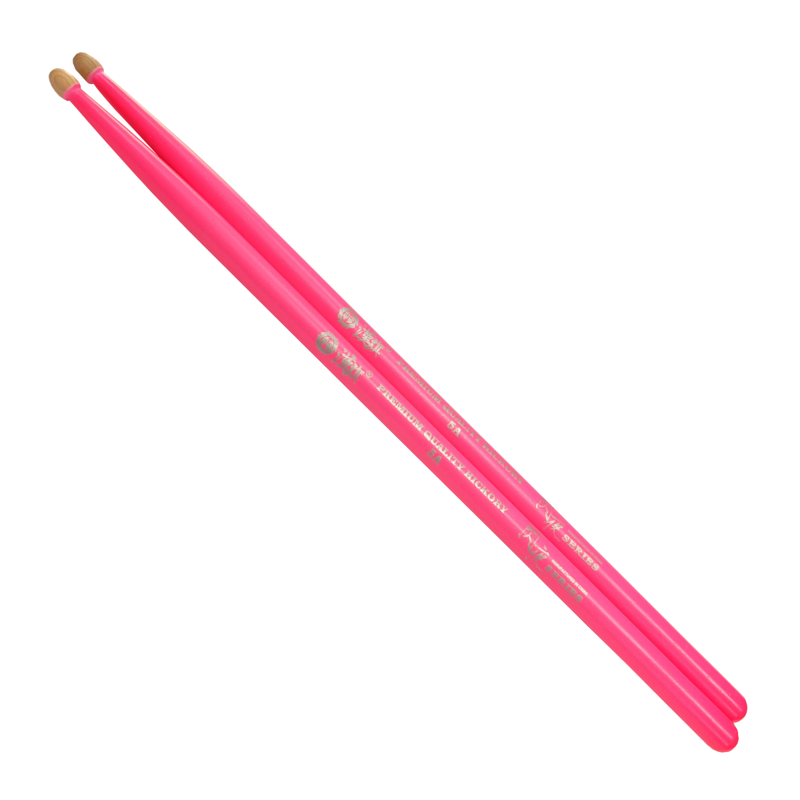 Hanflag HFFL5AGR | 5A Fluorescent Series Drum Sticks (Pink)