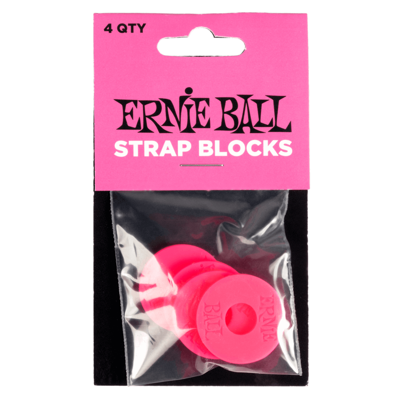 Ernie Ball 5623 | Strap Blocks 4-Pack (Pink)