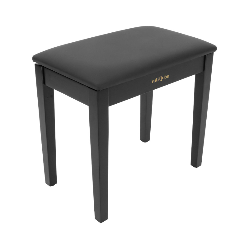 RubiQube SB033B | Wooden Piano Bench with storage (Black) *