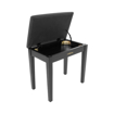 RubiQube SB033B | Wooden Piano Bench with storage (Black) *
