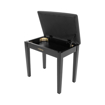 RubiQube SB033B | Wooden Piano Bench with storage (Black) *