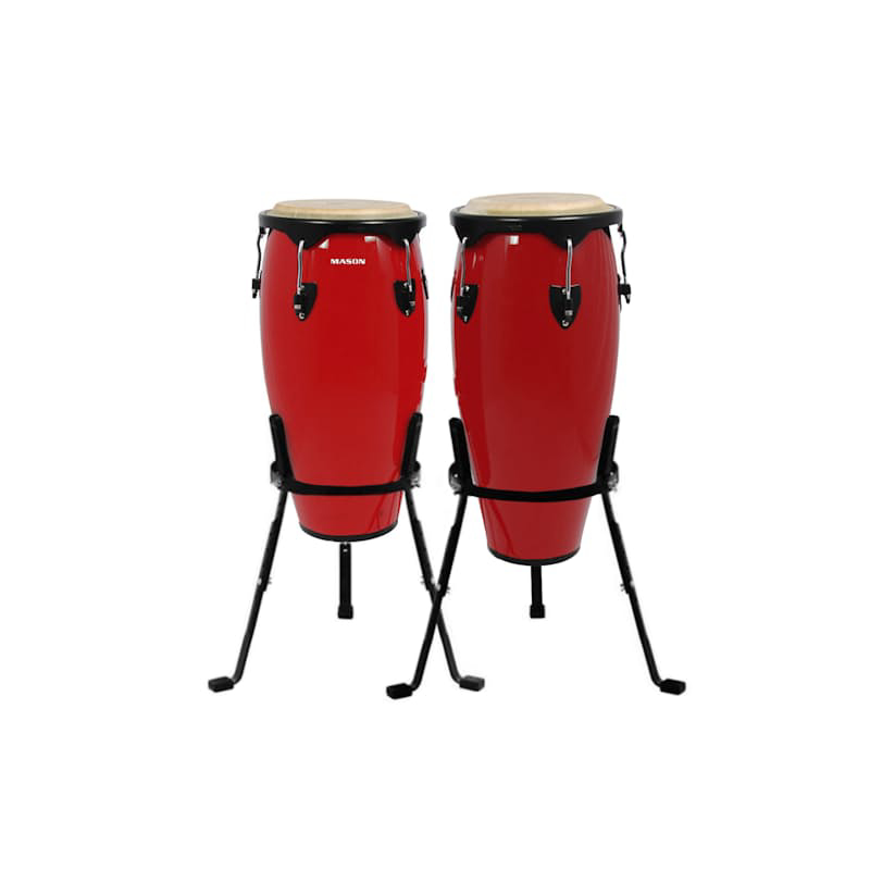 Mason AL-124FW-RD | Fiberglass Conga Set with Stands (Red)