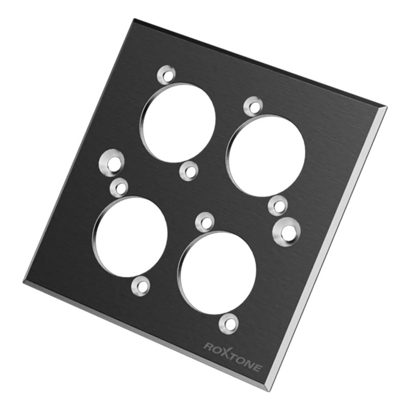 Roxtone RWPA60-4-BK | Wallplate 4x Insert (Black)