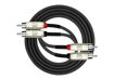 Kirlin AP-401PR /BK | 2x Male RCA - 2x Male RCA Dual Patch Cable 1M