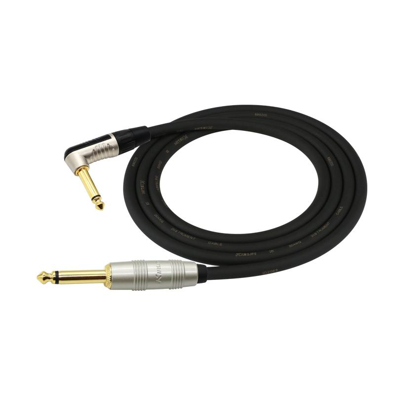 Kirlin IP-202PRG-SILENT /BK | Original Angled Jack Silent Instrument Cable 6M 