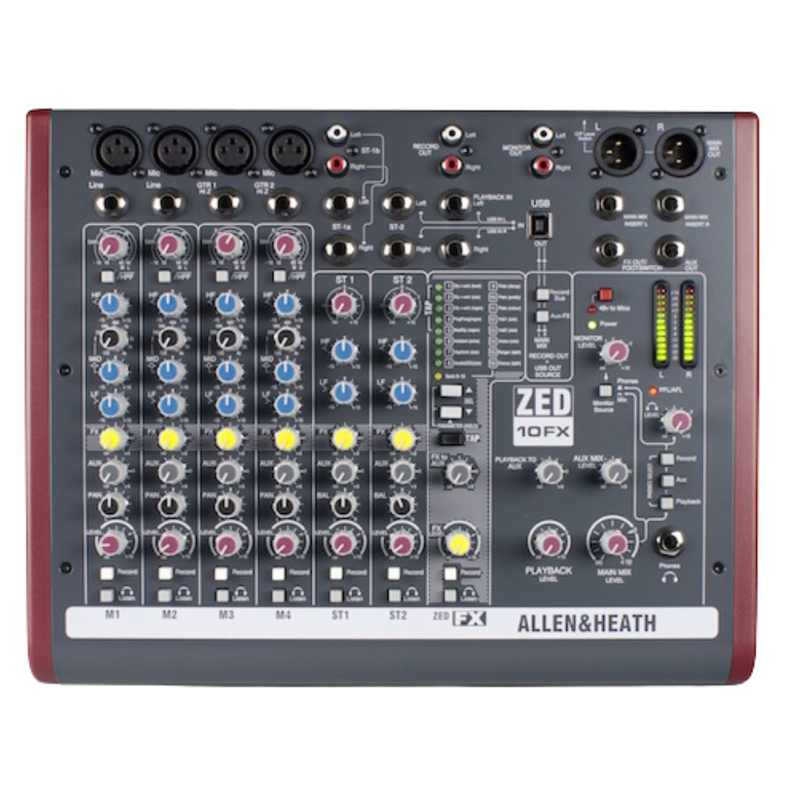Allen & Heath ZED-10FX | 10 Channel Analog Mixer