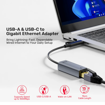 Unitek Y-3465 | USB C/A to Gigabit Ethernet Adapter