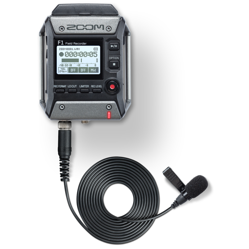 Zoom F1 | Field Recorder + Lavalier Mic
